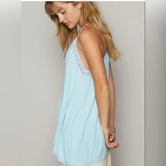 POL BABY BLUE LACE TANK! NWOT - Picture 4 of 5